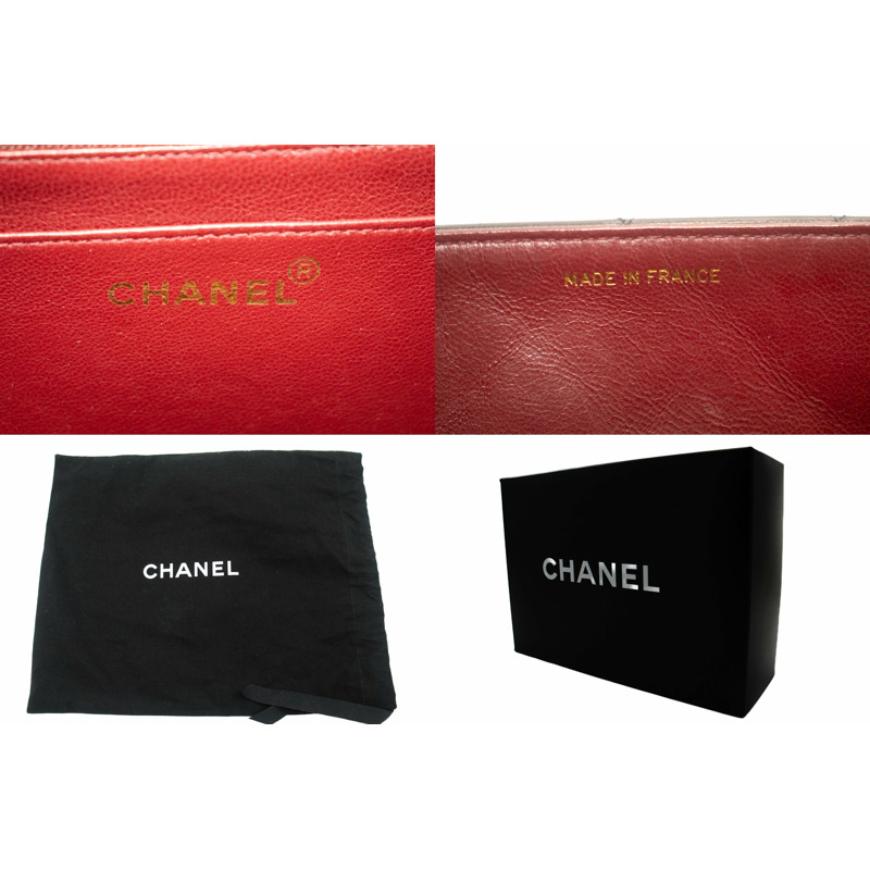 【日本直送】CHANEL Diana 翻蓋鏈條單肩包黑色絎縫小羊皮錢包-7