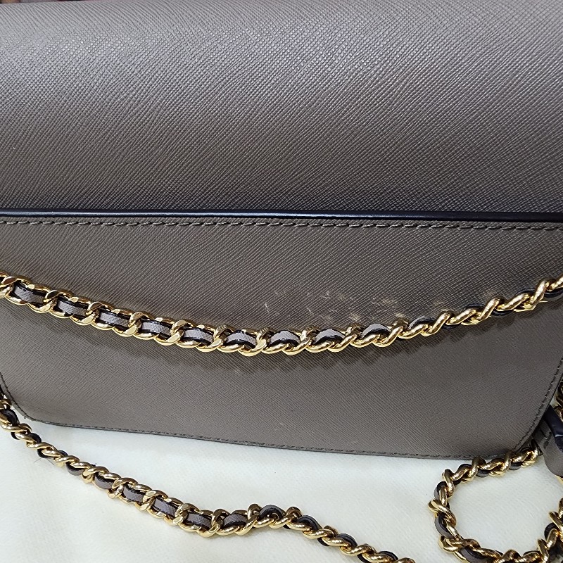 Tory burch 大象灰鏈條風琴包 側背包-2