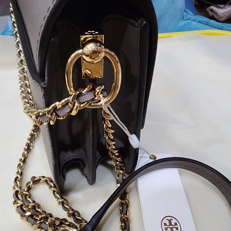 Tory burch 大象灰鏈條風琴包 側背包-6