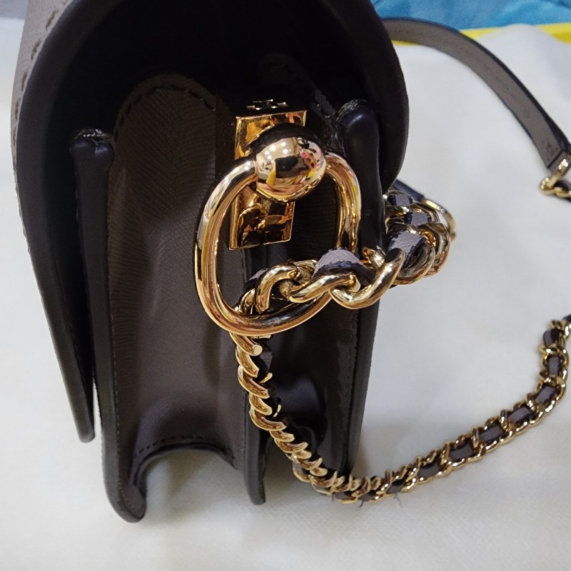 Tory burch 大象灰鏈條風琴包 側背包-8