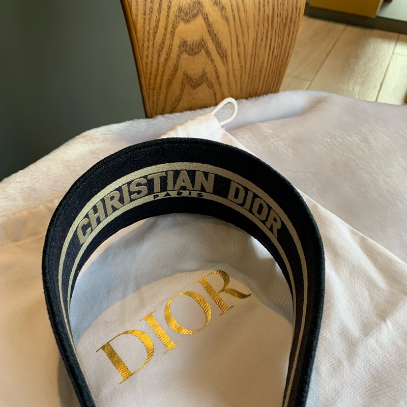 Christian Dior Oblique 緹花刺繡帆布髮箍-2