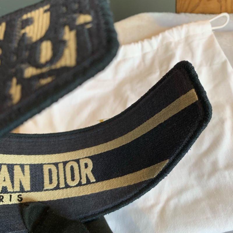 Christian Dior Oblique 緹花刺繡帆布髮箍-7
