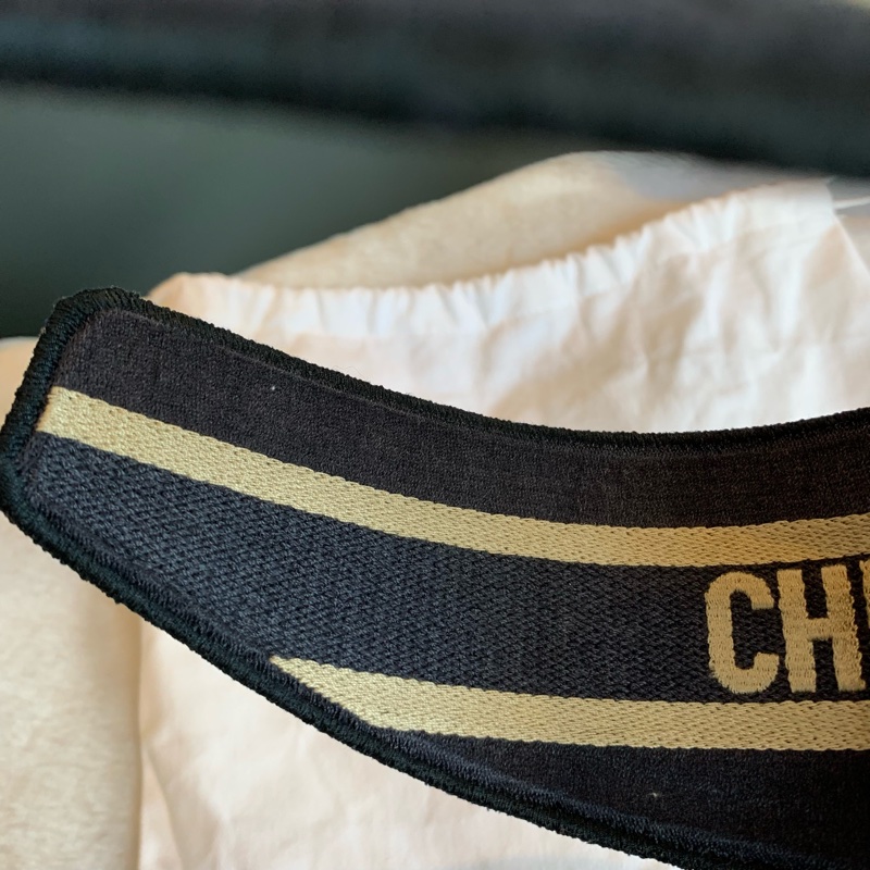 Christian Dior Oblique 緹花刺繡帆布髮箍-8