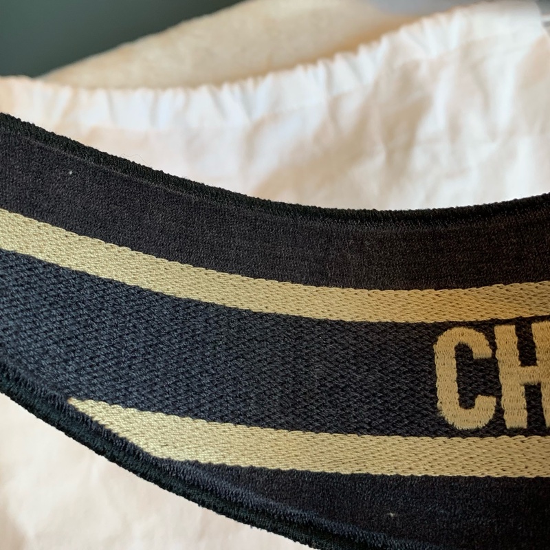 Christian Dior Oblique 緹花刺繡帆布髮箍-10