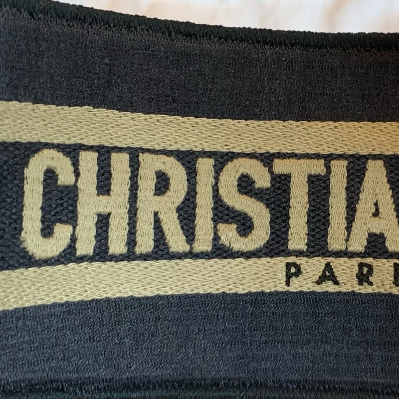 Christian Dior Oblique 緹花刺繡帆布髮箍-12