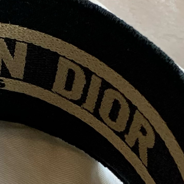 Christian Dior Oblique 緹花刺繡帆布髮箍-13