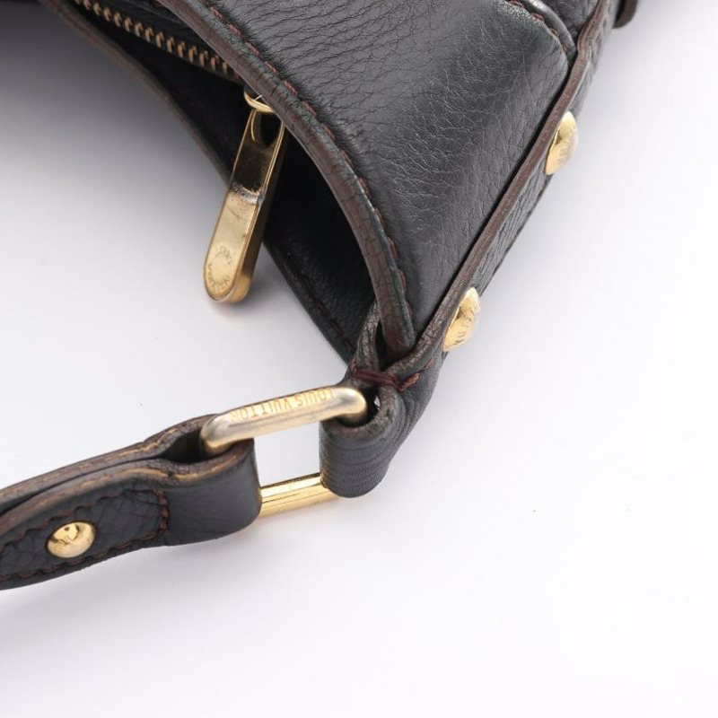 【日本直送】 XS Mahina 黑色 真皮肩包 黑色-7