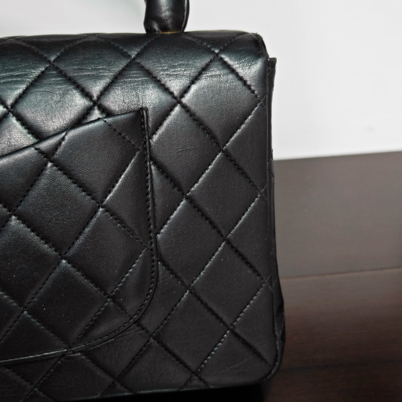 Chanel vintage cf凱莉Kelly包 有標-21