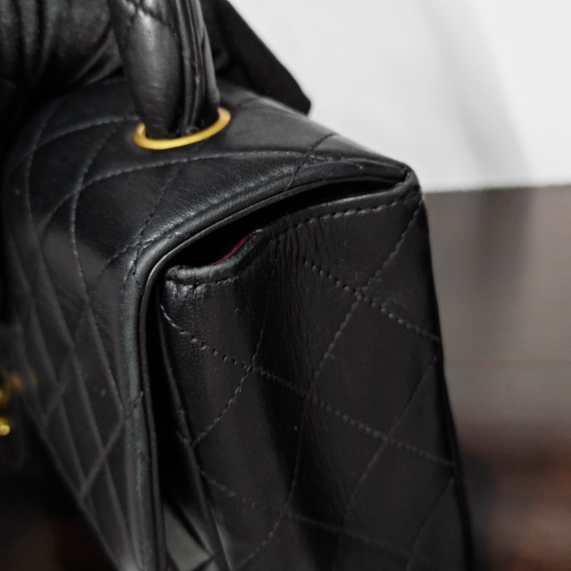 Chanel vintage cf凱莉Kelly包 有標-25