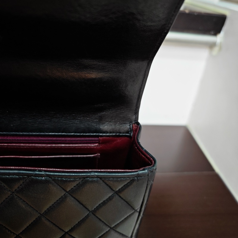 Chanel vintage cf凱莉Kelly包 有標-30