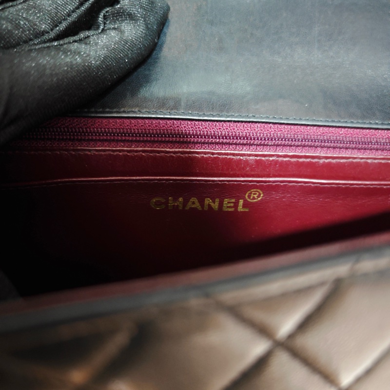 Chanel vintage cf凱莉Kelly包 有標-32
