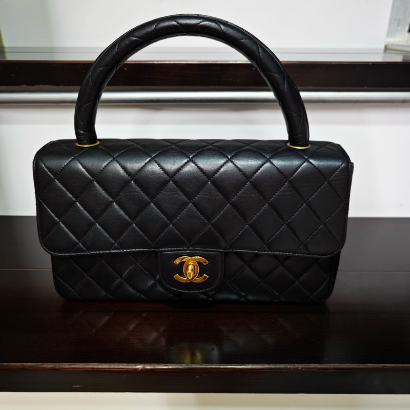Chanel vintage cf凱莉Kelly包 有標-34