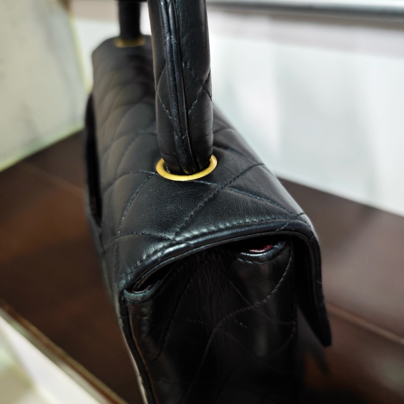 Chanel vintage cf凱莉Kelly包 有標-35