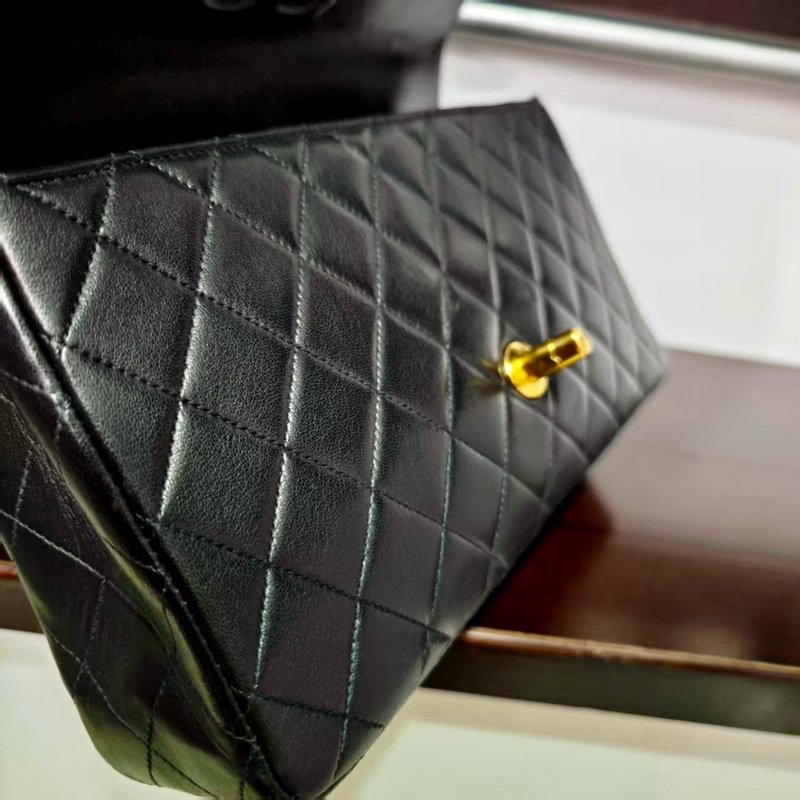 Chanel vintage cf凱莉Kelly包 有標-41