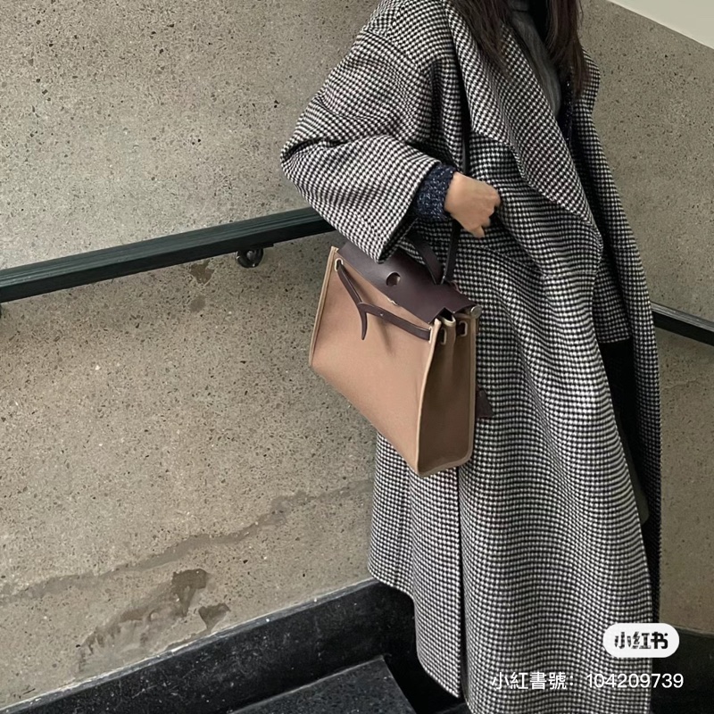 二手🤎愛馬仕Hermes herbag zip 31 大象灰外縫🐘配烏木色-2