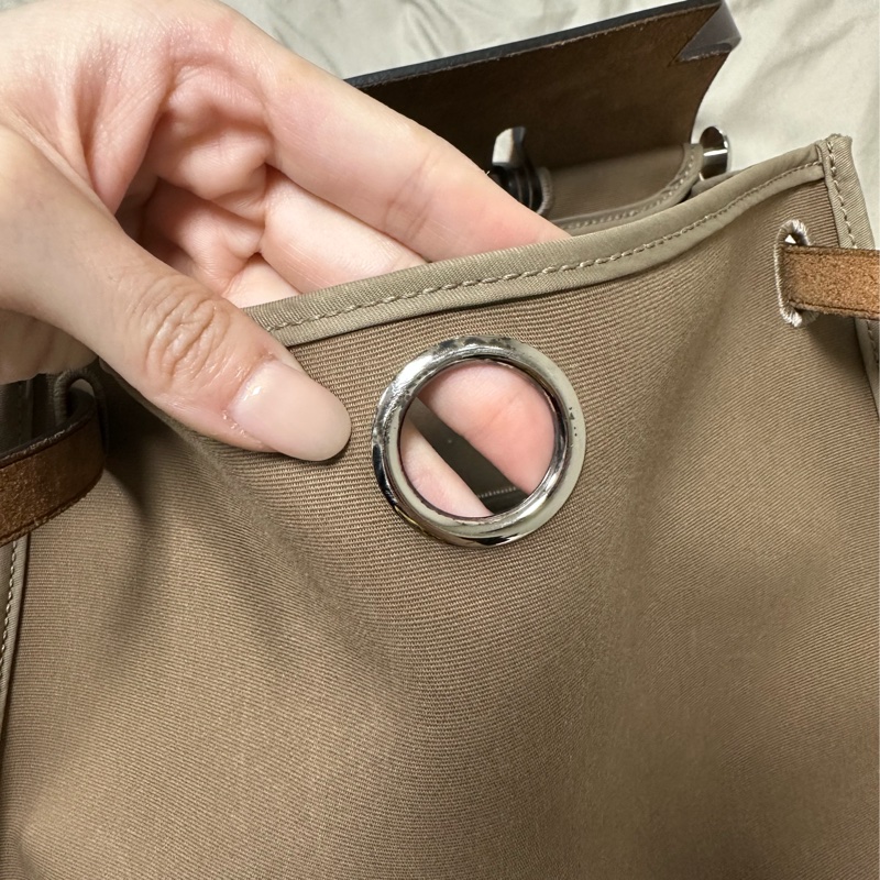 二手🤎愛馬仕Hermes herbag zip 31 大象灰外縫🐘配烏木色-16