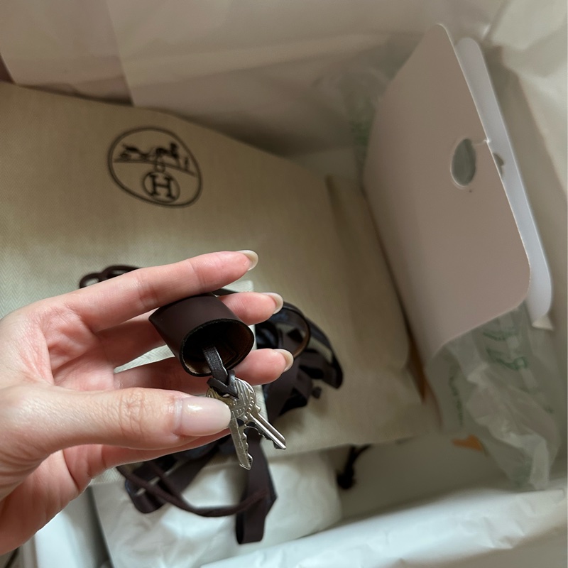 二手🤎愛馬仕Hermes herbag zip 31 大象灰外縫🐘配烏木色-18