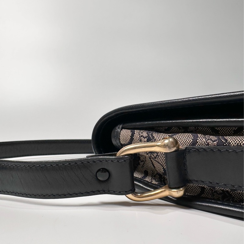 Celine vintage 日本二手 中古復古古董 老花 馬車 logo 馬鞍包 側背包-7