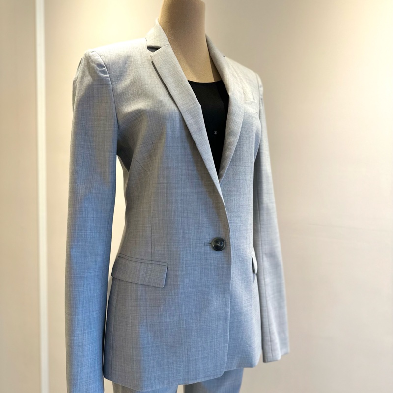 [新上架冬裝］Theory 淺灰薄羊毛西裝外套，Size 0，95成新-5