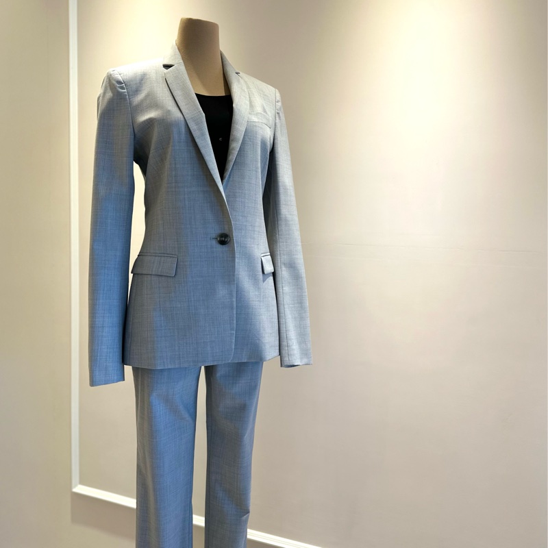 [新上架冬裝］Theory 淺灰薄羊毛西裝外套，Size 0，95成新-6