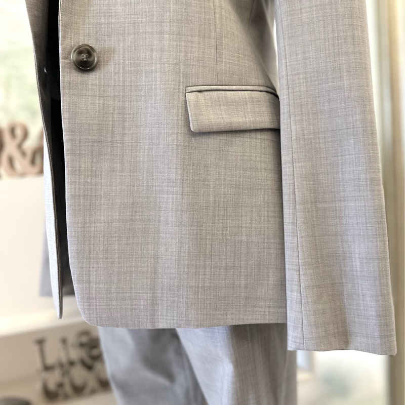 [新上架冬裝］Theory 淺灰薄羊毛西裝外套，Size 0，95成新-8