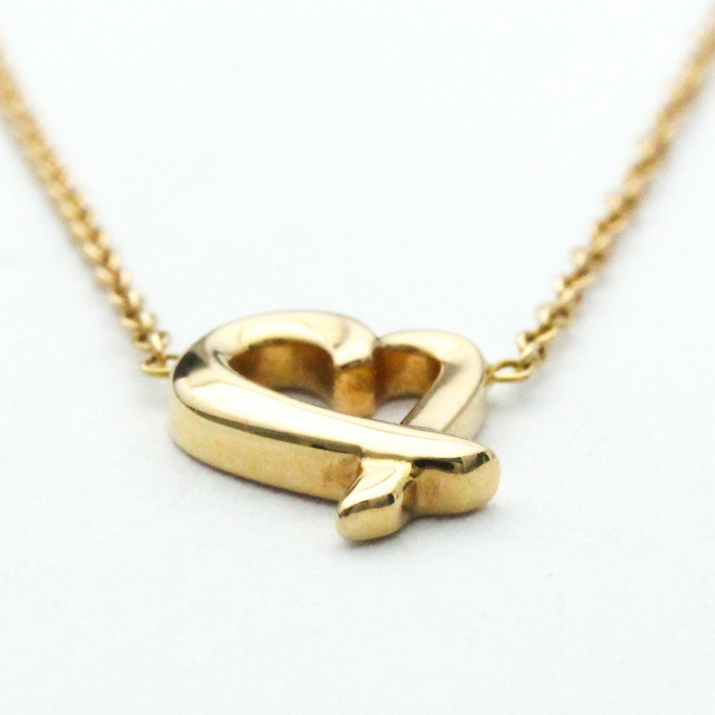 【日本直送】蒂芬妮愛心玫瑰金（18K）無石男士、女士時尚吊墜項鍊（玫瑰金）-4