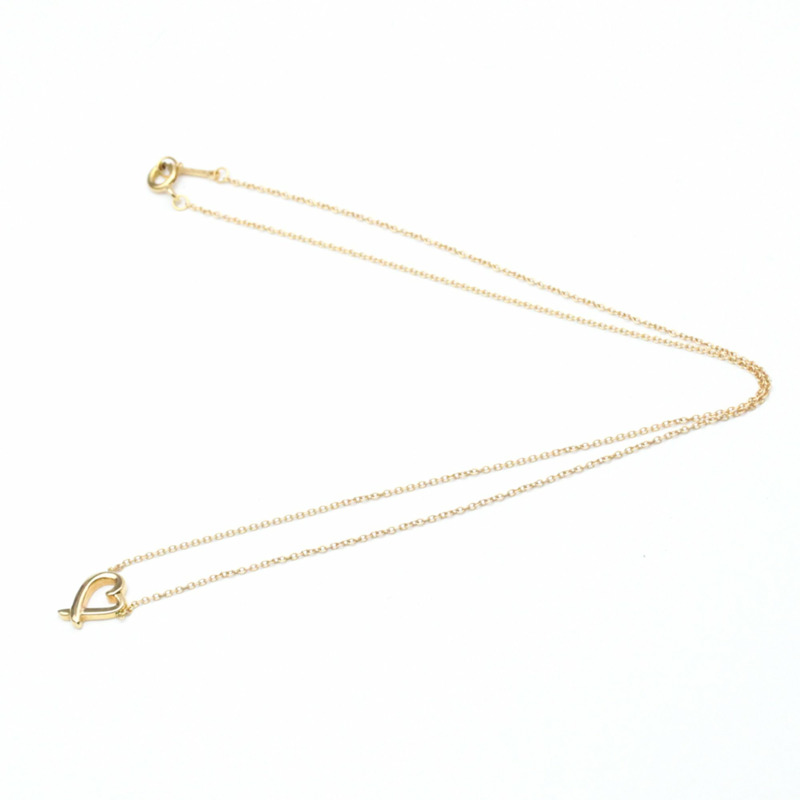 【日本直送】蒂芬妮愛心玫瑰金（18K）無石男士、女士時尚吊墜項鍊（玫瑰金）-8