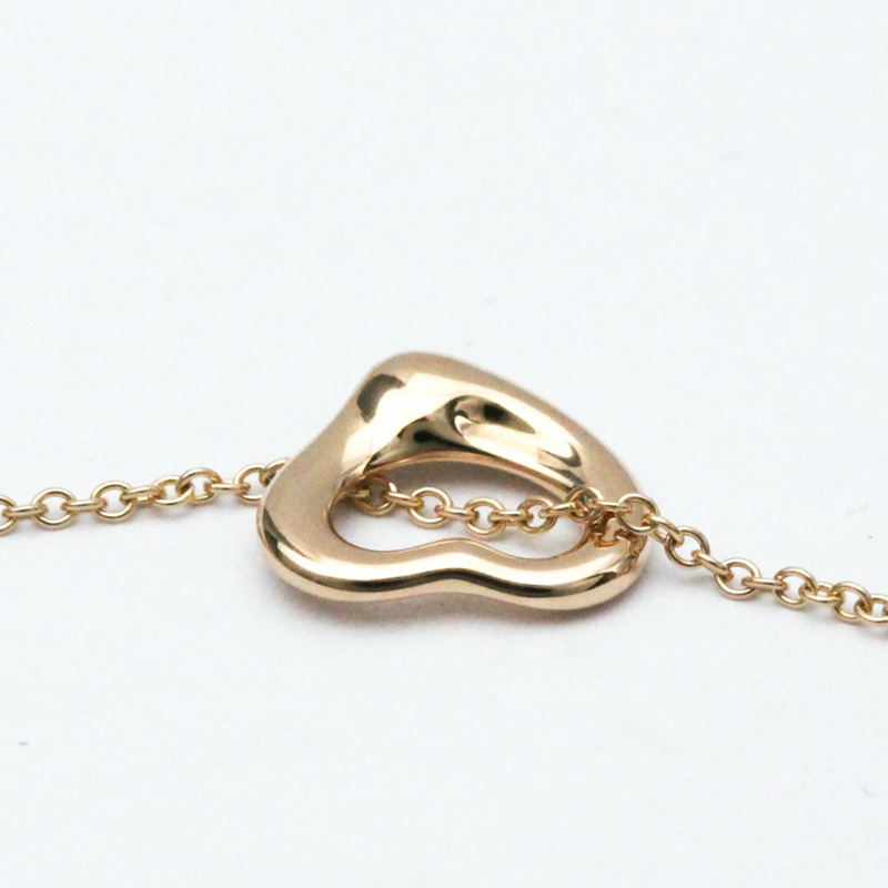 【日本直送】Tiffany Open Heart 玫瑰金(18K)無石女時尚吊墜項鍊-5