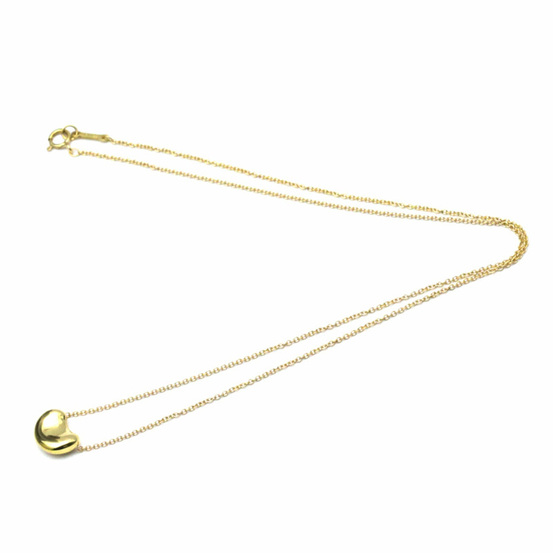 【日本直送】Tiffany Bean 黃金(18K)無石男士、女士時尚吊墜項鍊(金色)-8