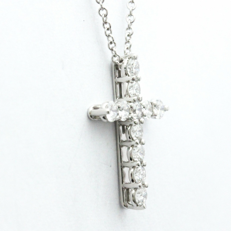 【日本直送】蒂芬妮小十字鑽石項鍊白金鑽石男士、女士時尚吊墜項鍊（銀色）-2