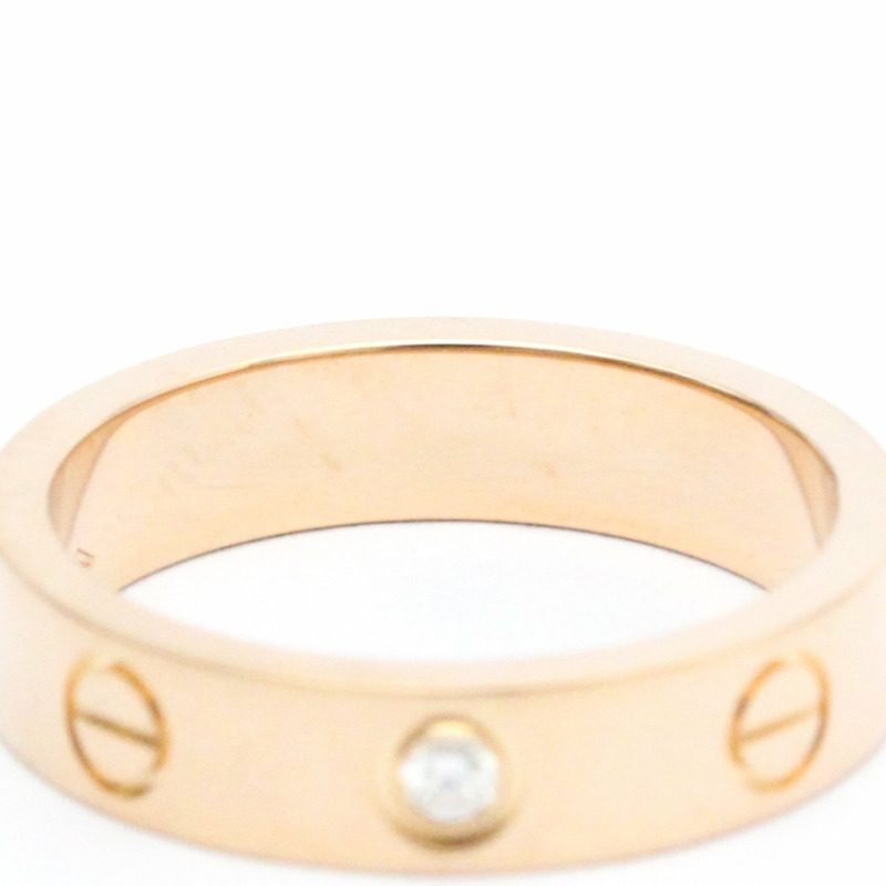 【日本直送】卡地亞 Love 玫瑰金 (18K) 時尚鑽石戒指 克拉/0.02 玫瑰金-5