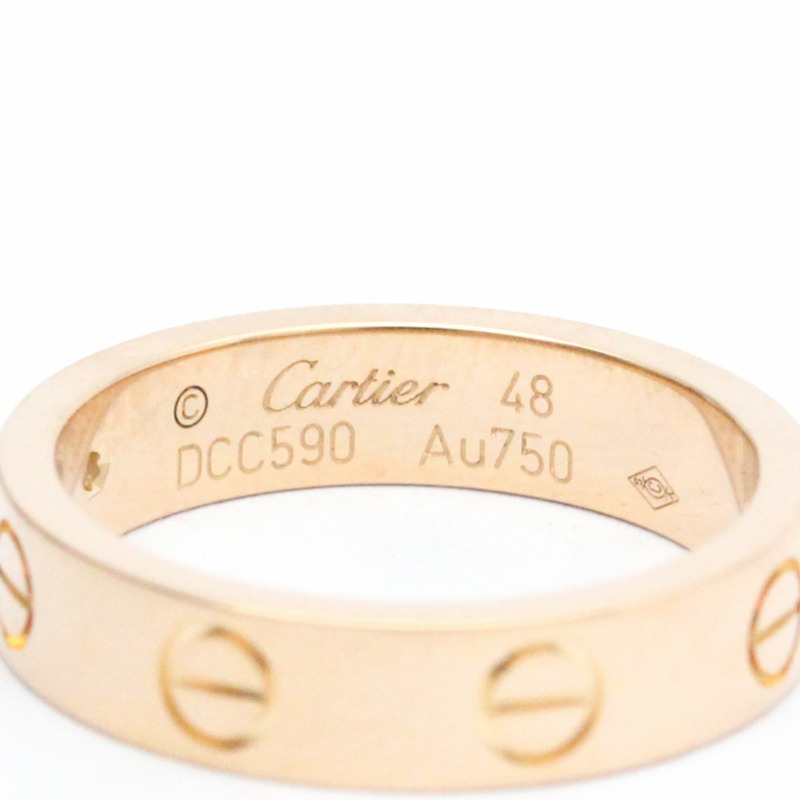 【日本直送】卡地亞 Love 玫瑰金 (18K) 時尚鑽石戒指 克拉/0.02 玫瑰金-6