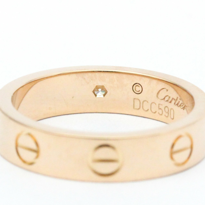 【日本直送】卡地亞 Love 玫瑰金 (18K) 時尚鑽石戒指 克拉/0.02 玫瑰金-7