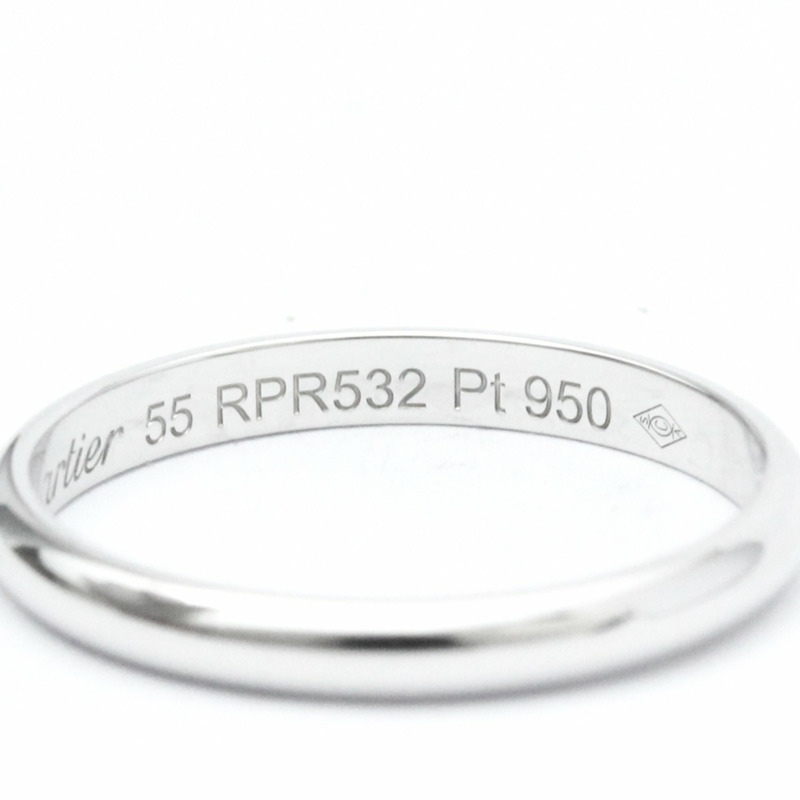 【日本直送】卡地亞 1895 結婚戒指鉑金時尚無石戒環銀色-7