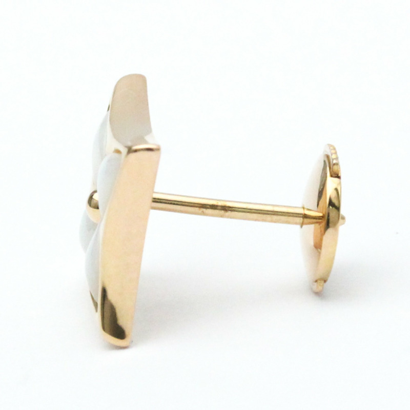 【日本直送】Louis Vuitton 彩色花朵星星耳環 粉紅金和白色珍珠母貝 - 每件貝殼粉紅金 (18K) 單隻耳環 粉紅金-1