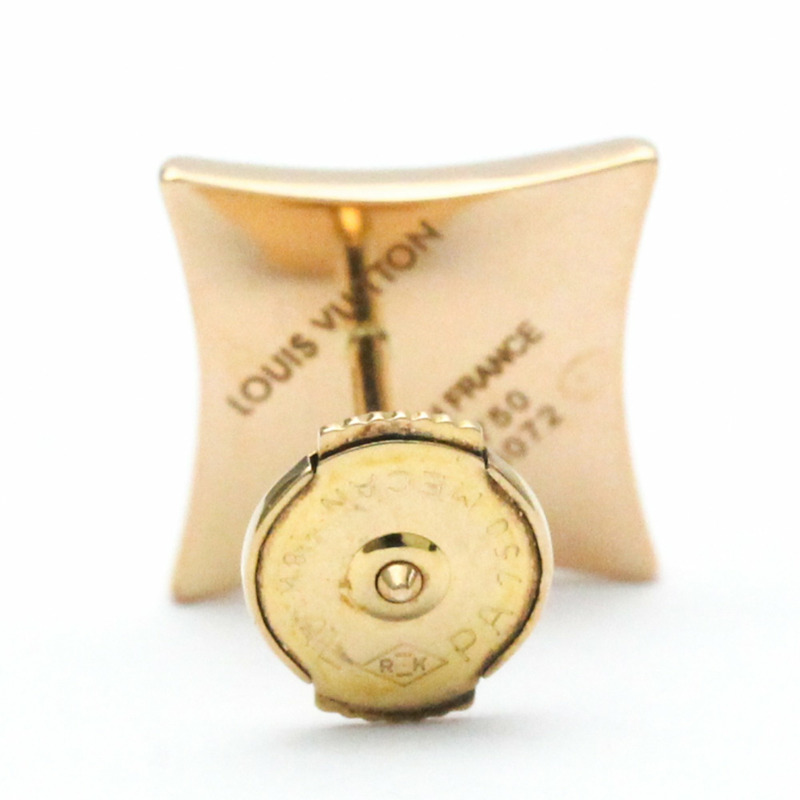 【日本直送】Louis Vuitton 彩色花朵星星耳環 粉紅金和白色珍珠母貝 - 每件貝殼粉紅金 (18K) 單隻耳環 粉紅金-2