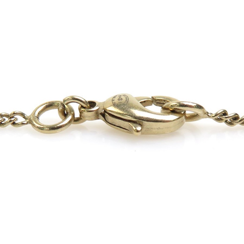 Chanel香奈兒可愛金色蝴蝶結造型cc標誌水鑽項鍊-6