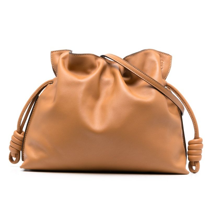 Loewe 納帕小牛皮小款 Flamenco 包 暖沙色-9