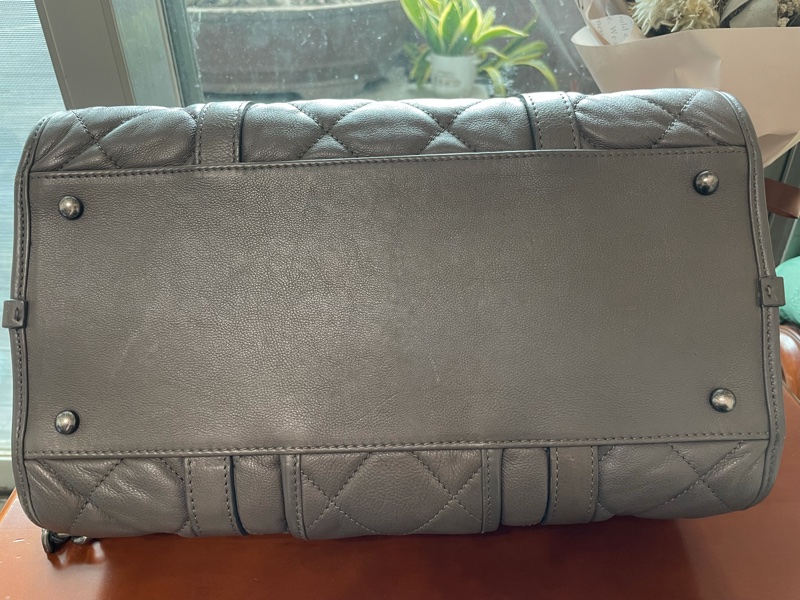 Chanel鐵灰復古銀手提側斜背包-9