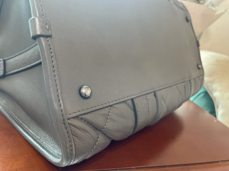 Chanel鐵灰復古銀手提側斜背包-14