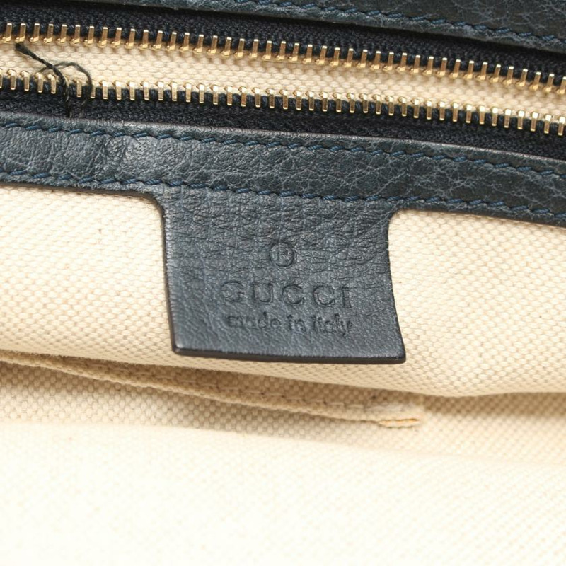 【日本直送】 Diamante Horse Bit前扣 帆布手提包 真皮 米色 海軍藍-3