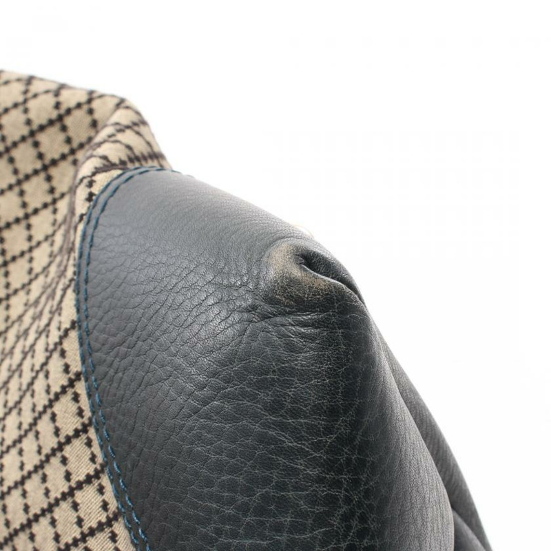 【日本直送】 Diamante Horse Bit前扣 帆布手提包 真皮 米色 海軍藍-6