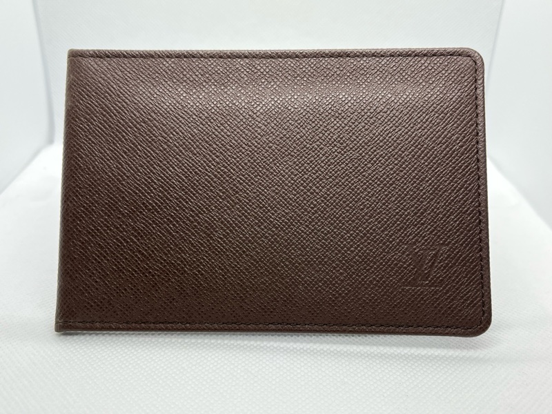 法國製Louis Vuitton路易威登Damier ebene棋盤棕格三折皮夾-5