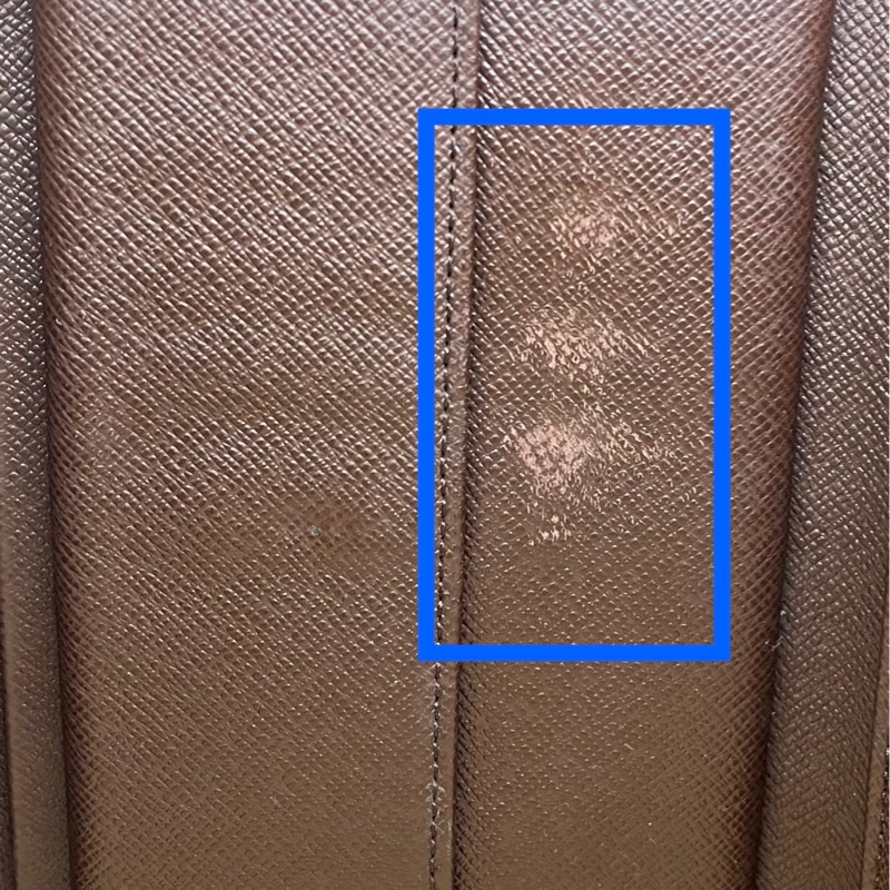 法國製Louis Vuitton路易威登Damier ebene棋盤棕格三折皮夾-8