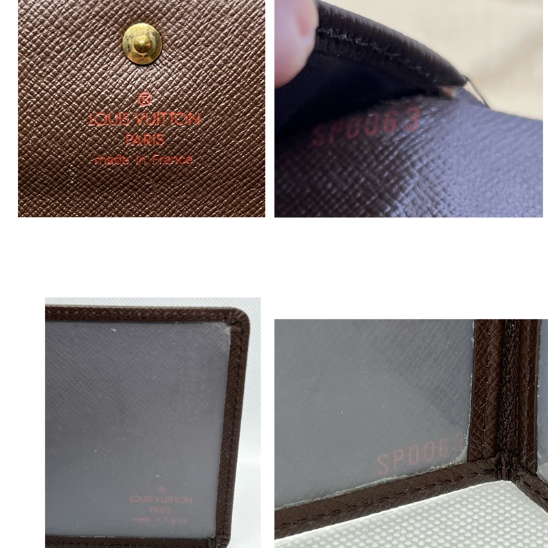 法國製Louis Vuitton路易威登Damier ebene棋盤棕格三折皮夾-9
