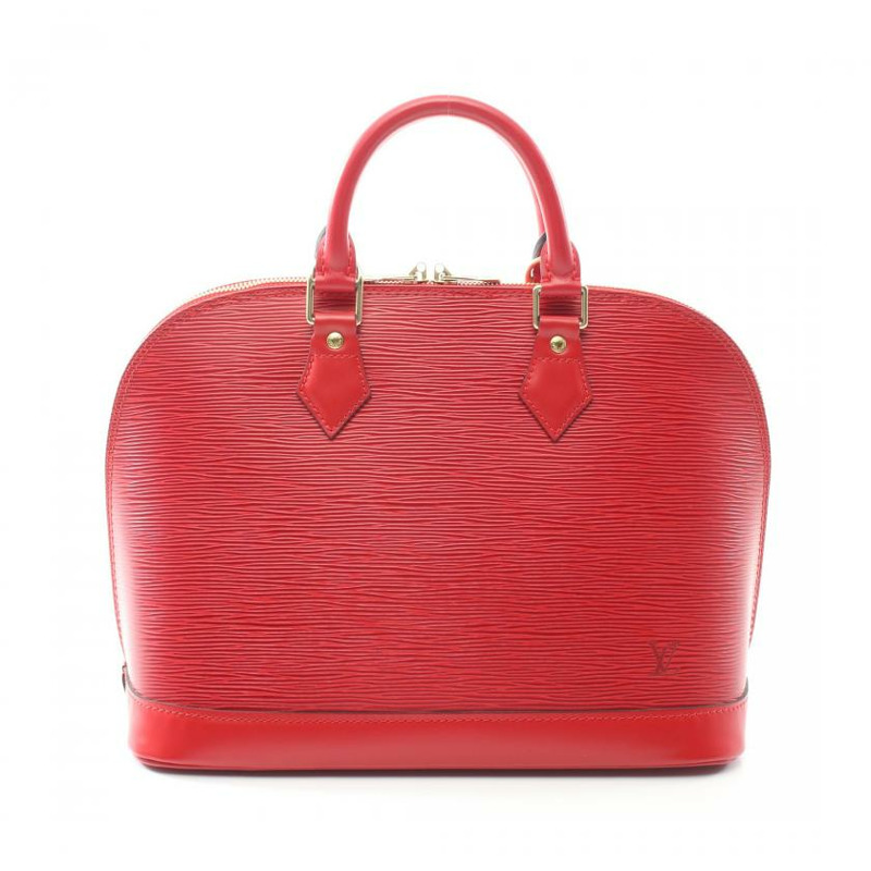 【日本直送】 Alma 水波紋西班牙紅 真皮手提包 紅色-0