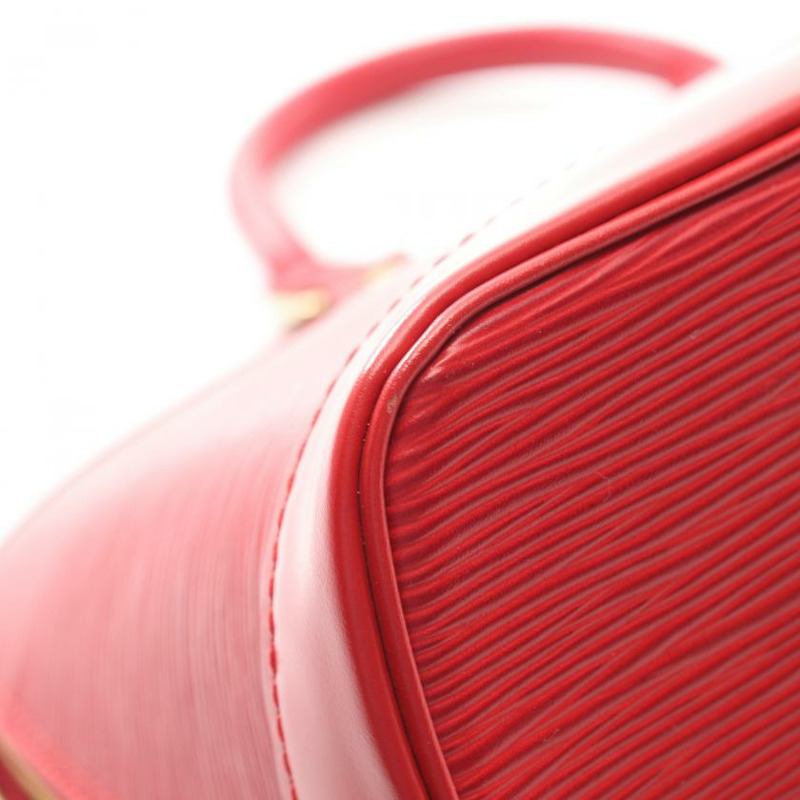 【日本直送】 Alma 水波紋西班牙紅 真皮手提包 紅色-4