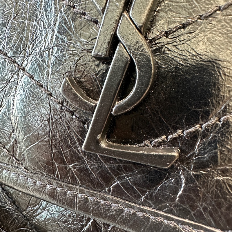 YSL niki medium 中號 黑銀鏈-1