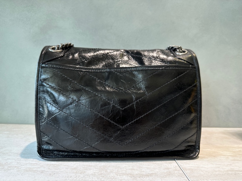 YSL niki medium 中號 黑銀鏈-11