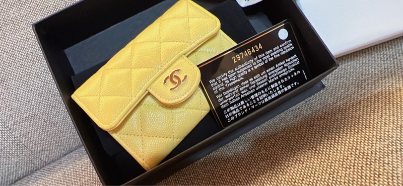 Chanel小雞🐤黃零錢卡包-12